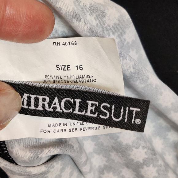 Miraclesuit Nautical Tankini Halter Tie Top Size 16 Plus Size - Picture 7 of 9